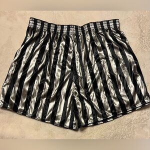 UC Vintage 80s Ives Chevalier Men’s Novelty Boxing Shorts Black & Metallic